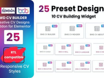 CV Builder plugin for elementor WordPress Eklentisi