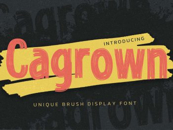 Cagrown - Unique Brush Display Font Yazı Tipi