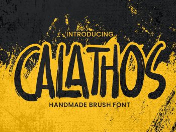 Calathos - Handmade Brush Font Yazı Tipi