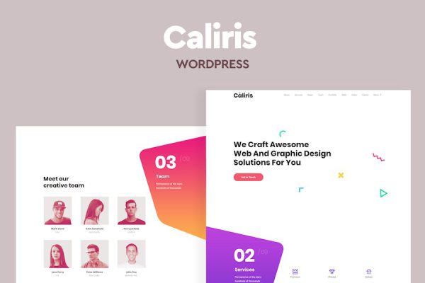 Caliris - Responsive One Page WordPress Teması