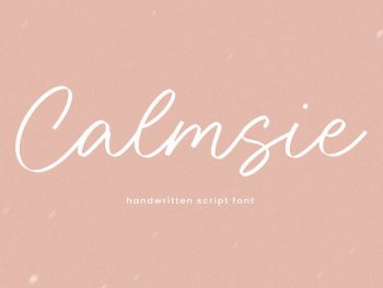 Calmsie - Handwritten Script Font Yazı Tipi