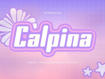 Calpina - Y2k Retro Font Yazı Tipi
