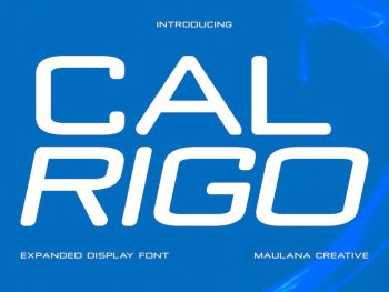 Calrigo Expanded Display Font Yazı Tipi
