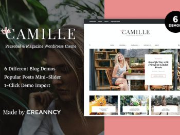 Camille - Personal & Magazine  Blog Theme WordPress Teması