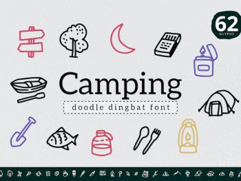 Camping Dingbat Yazı Tipi
