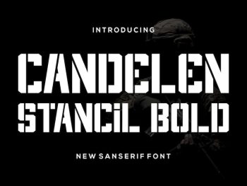 CandelenStancil-Bold- Futuristic Font Yazı Tipi