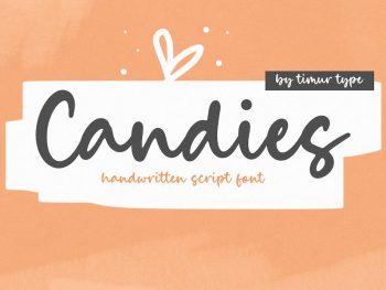 Candies - Handwritten Font Yazı Tipi