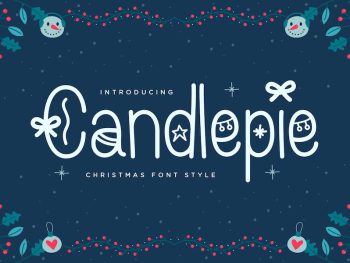 Candlepie - Christmas Font Style Yazı Tipi