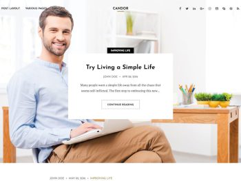 Candor - Responsive  Blog Theme WordPress Teması