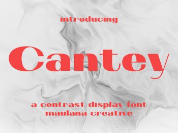 Cantey Contrast Display Font Yazı Tipi