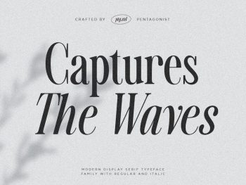 Captures The Waves | Modern Display Serif Yazı Tipi