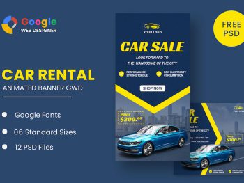Car Banner HTML5 Banner Ads GWD Yazı Tipi