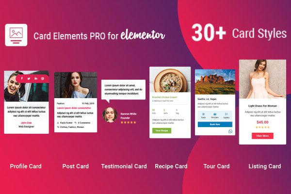Card Elements Pro for Elementor WordPress Eklentisi