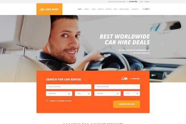 Cars4Rent WordPress Teması