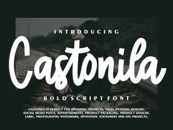 Castonila | Bold Script Font Yazı Tipi