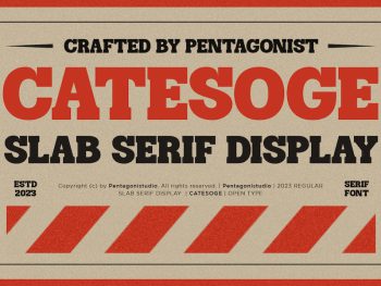 Catesoge | Retro Slab Yazı Tipi