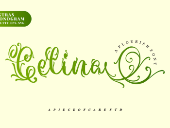 Celina - A Flourish Font Yazı Tipi