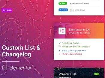 Changelog & Custom List for Elementor WordPress Eklentisi