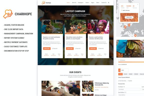 Charihope - Charity and Donation WordPress Teması