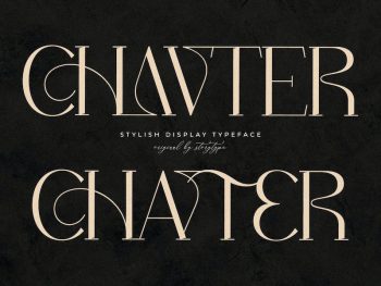 Chavter StylishDisplay Typeface Font Yazı Tipi