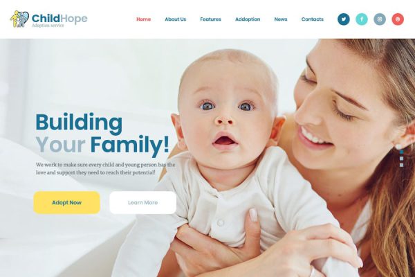 ChildHope - Child Adoption Service & Charity WP WordPress Teması