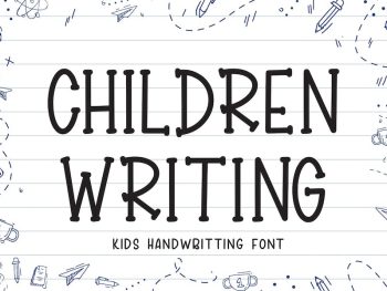 Children Writing - Kids Handwriting Font Yazı Tipi