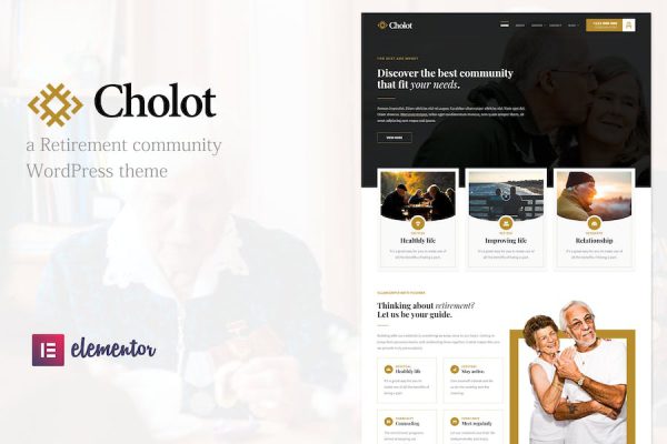 Cholot - Retirement Community WordPress Teması