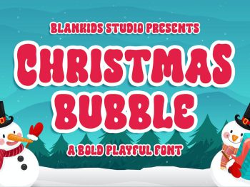 Christmas Bubble a Bold Playful Font Yazı Tipi