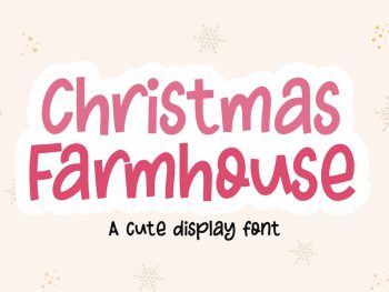 Christmas Farmhouse - Cute Display Font Yazı Tipi