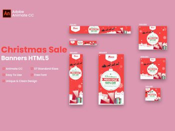 Christmas Shopping HTML 5 Banner Ad- Animate CC Yazı Tipi