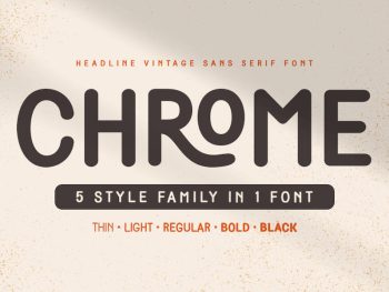 Chrome - Headline Vintage Sans Serif Font Yazı Tipi