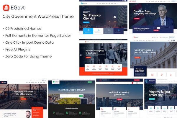City Government - Egovt WordPress Teması