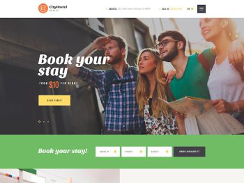 City Hostel - A Travel & Hotel Booking WP Theme WordPress Teması