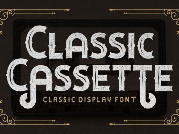 Classic Cassette - Classic Display Font Yazı Tipi