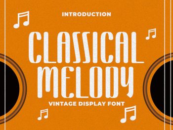 Classical Melody - Vintage Display Font Yazı Tipi