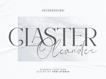 Claster Oleander Font Duo Yazı Tipi