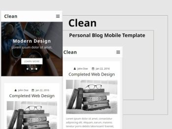 Clean - Personal Blog Mobile Template Yazı Tipi