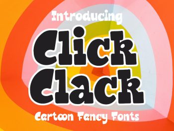 Click Clack - Cartoon Fancy Font Yazı Tipi