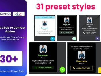 Click To Contact Addon For Elementor WordPress Eklentisi