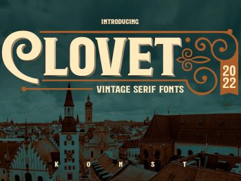 Clovet - Bold Vintage Fonts Yazı Tipi