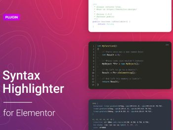 Code Syntax Highlighter for Elementor WordPress Eklentisi