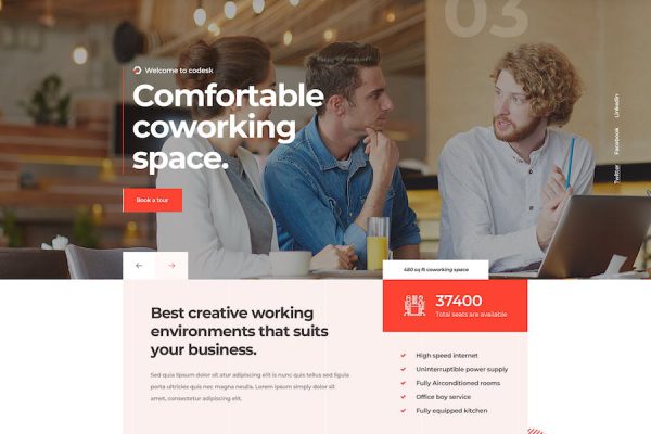 Codesk - Creative Office Space WordPress Teması