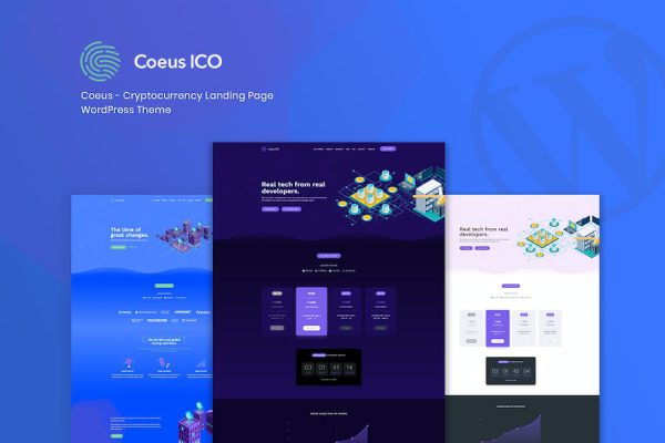 Coeus - Cryptocurrency Landing Page  Them WordPress Teması