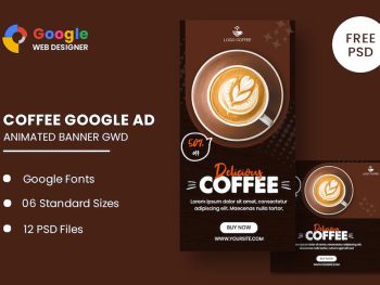 Coffee Drink Animated Banner Google Web Designer Yazı Tipi