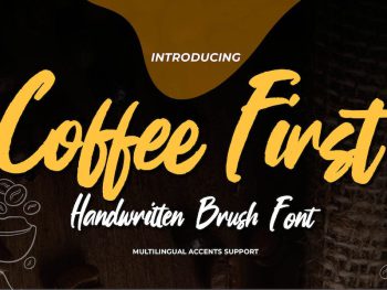 Coffee First - Handwritten Brush Font Yazı Tipi