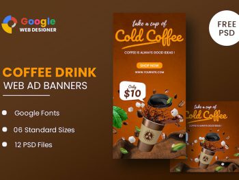 Coffee Google Adwords Banner Template Yazı Tipi