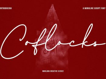 Coflocks Monoline Script Font Yazı Tipi