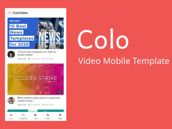 Colo - Video Mobile Template Yazı Tipi