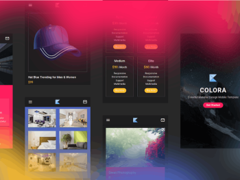 Colora - Colorful Material Design Mobile Template Yazı Tipi