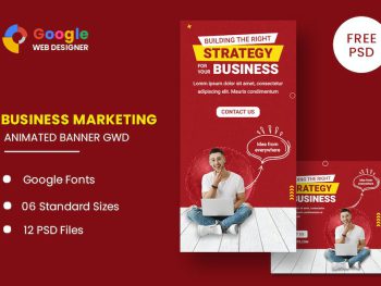 Company Growth Animated Banner GWD Yazı Tipi